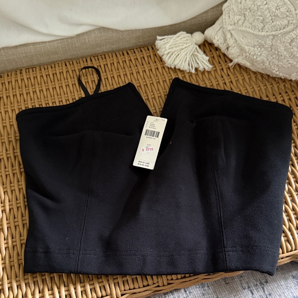 Maeve Black Strapless Top